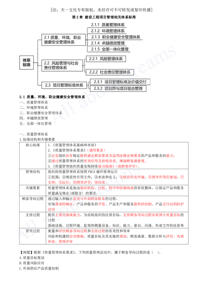 2025-10-第2章-2.1-质量、环境、职业健康安全管理体系（一）_2026年一级建造师_2026年一建管理_2025年一建管理SVIP_02-基础精讲✿高端面授✿深度强化_王少杰_讲义