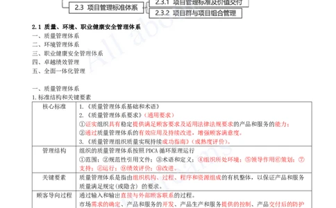 2025-10-第2章-2.1-质量、环境、职业健康安全管理体系（一）_2026年一级建造师_2026年一建管理_2025年一建管理SVIP_02-基础精讲✿高端面授✿深度强化_王少杰_讲义