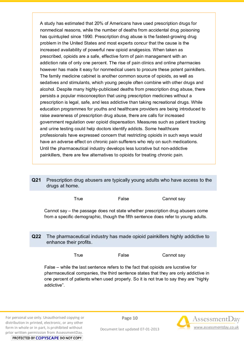 VerbalReasoningTest11-Solutions_2025春招题库汇总_八大题库-1_04八大汇总_信永中和_专业题综合知识-参考_英文题_VerbalReasoningTests