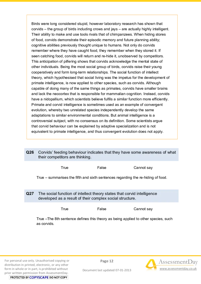 VerbalReasoningTest11-Solutions_2025春招题库汇总_八大题库-1_04八大汇总_信永中和_专业题综合知识-参考_英文题_VerbalReasoningTests