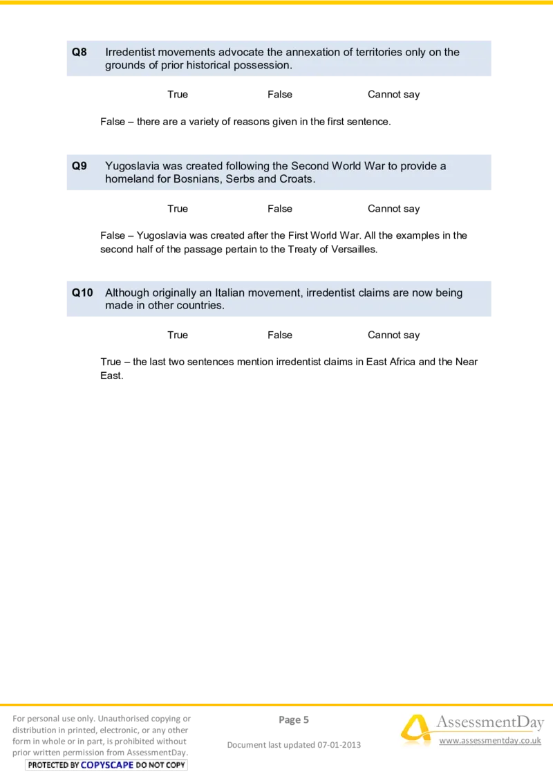 VerbalReasoningTest11-Solutions_2025春招题库汇总_八大题库-1_04八大汇总_信永中和_专业题综合知识-参考_英文题_VerbalReasoningTests