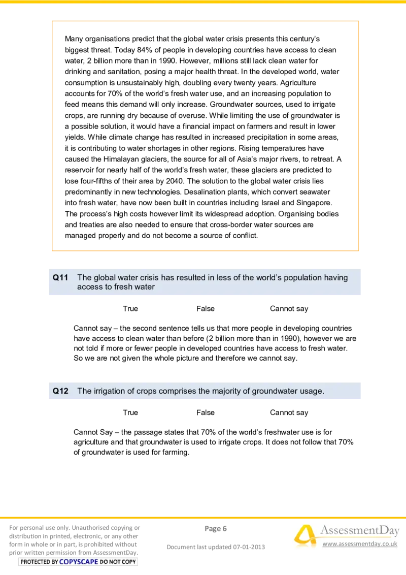 VerbalReasoningTest11-Solutions_2025春招题库汇总_八大题库-1_04八大汇总_信永中和_专业题综合知识-参考_英文题_VerbalReasoningTests