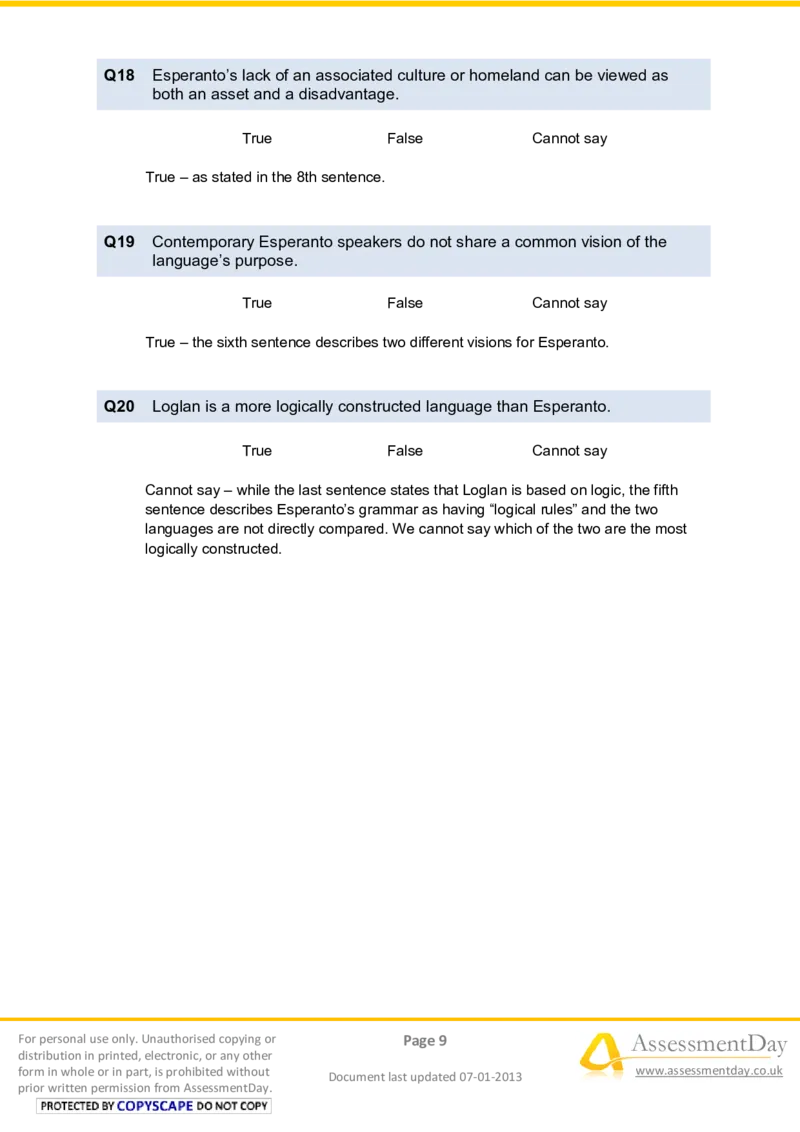 VerbalReasoningTest11-Solutions_2025春招题库汇总_八大题库-1_04八大汇总_信永中和_专业题综合知识-参考_英文题_VerbalReasoningTests