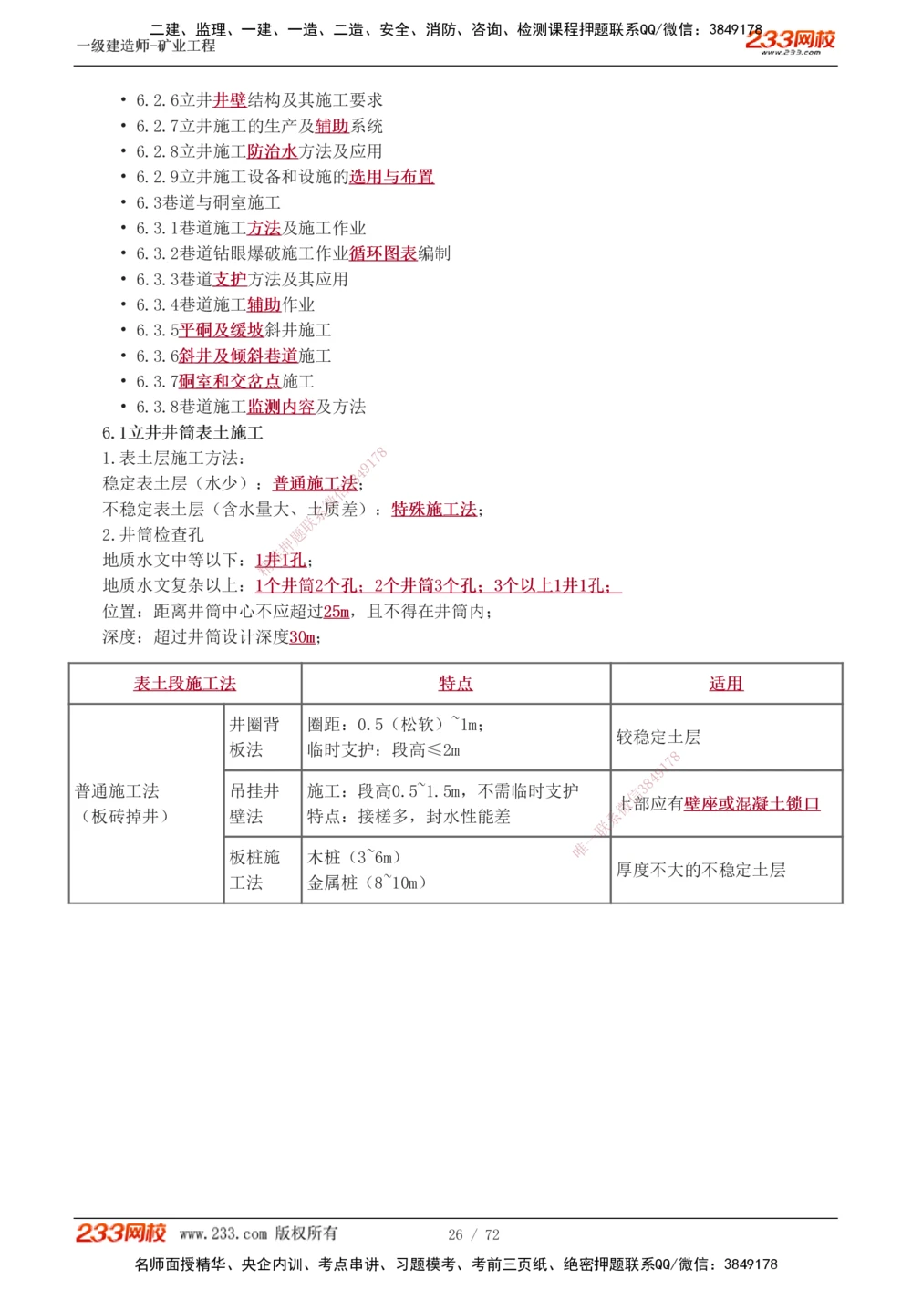 1-9_2026年一级建造师_2026年一建矿业_2025年一建矿业SVIP_04-冲刺串讲✿考点强化✿小灶集训_04-矿业《高频考点班》陈辉233