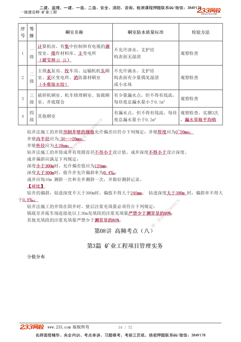 1-9_2026年一级建造师_2026年一建矿业_2025年一建矿业SVIP_04-冲刺串讲✿考点强化✿小灶集训_04-矿业《高频考点班》陈辉233