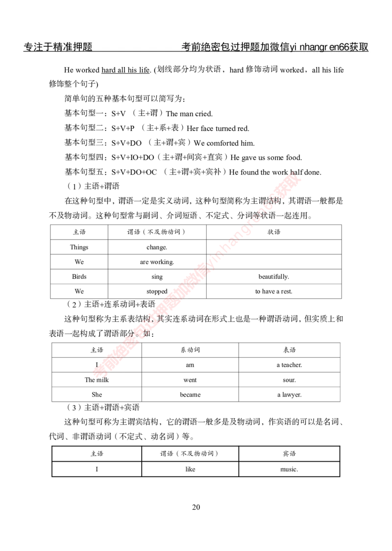 专项攻坚-英语-课前预习材料英语_2025春招题库汇总_银行题库-1_银行全套上岸资料_讲义+题库+冲刺_06、基础巩固讲义（理论知识点讲解+经典例题）全