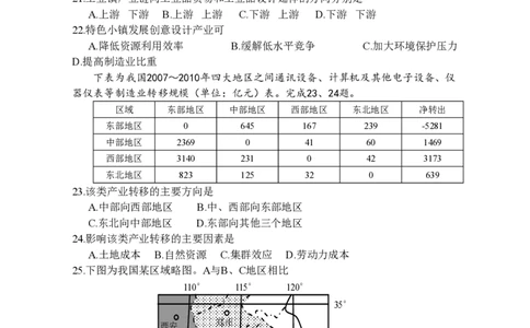 2015年高考地理试卷（浙江）（10月）（空白卷）_地理历年高考真题_新&middot;PDF版2008-2025&middot;高考地理真题_地理（按省份分类）2008-2025_2008-2025&middot;（浙江）地理高考真题