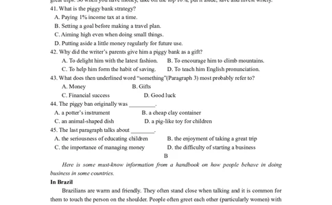 2014年高考英语试卷（浙江）（空白卷）_英语历年高考真题_新&middot;Word版2008-2025&middot;高考英语真题_英语（按年份分类）2008-2025_2014&middot;高考英语真题