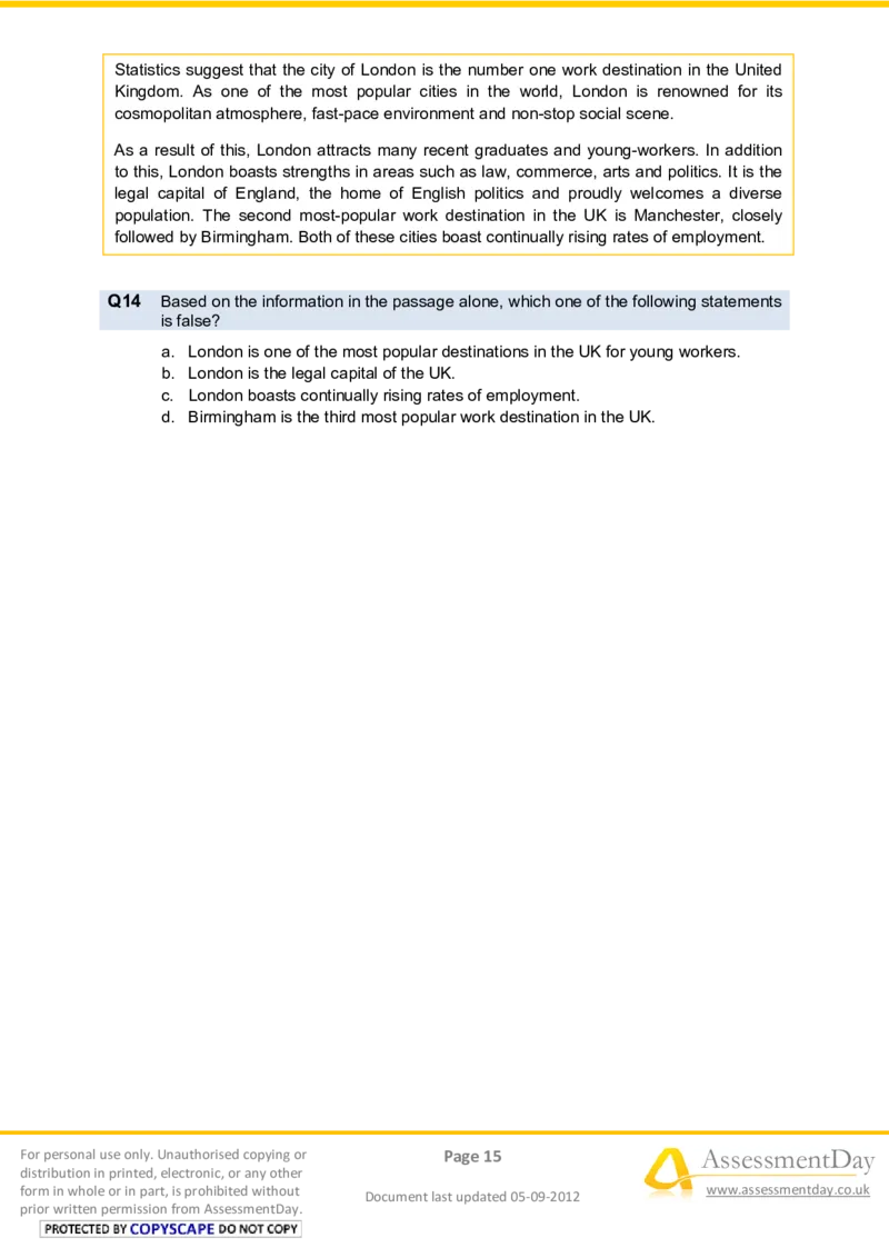 VerbalComprehensionTest2-Questions_2025春招题库汇总_十大行测题库_2023年十大热门题库更新中_05、TalentQ汇总_TalentQ笔试题库中文_TalentQ（图文版-参考）_2选看通用测试题，适用于TalentQ（N多题）