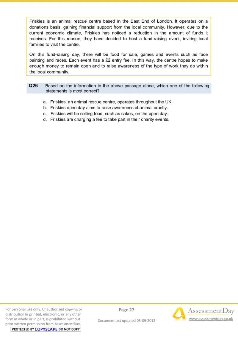 VerbalComprehensionTest2-Questions_2025春招题库汇总_十大行测题库_2023年十大热门题库更新中_05、TalentQ汇总_TalentQ笔试题库中文_TalentQ（图文版-参考）_2选看通用测试题，适用于TalentQ（N多题）