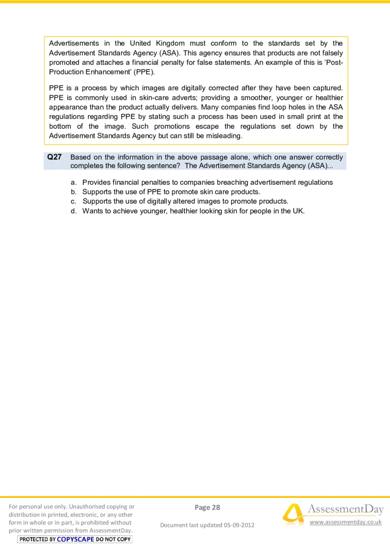 VerbalComprehensionTest2-Questions_2025春招题库汇总_十大行测题库_2023年十大热门题库更新中_05、TalentQ汇总_TalentQ笔试题库中文_TalentQ（图文版-参考）_2选看通用测试题，适用于TalentQ（N多题）