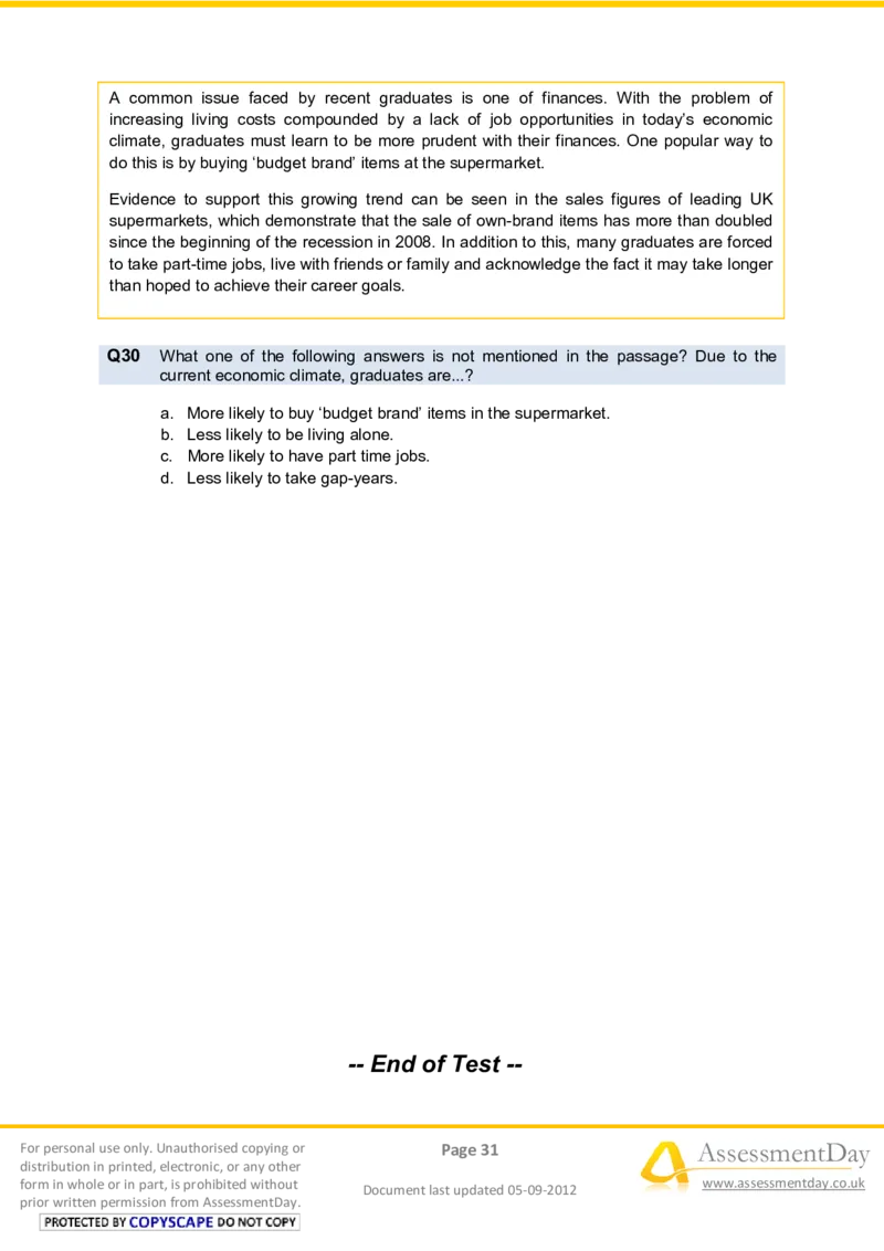 VerbalComprehensionTest2-Questions_2025春招题库汇总_十大行测题库_2023年十大热门题库更新中_05、TalentQ汇总_TalentQ笔试题库中文_TalentQ（图文版-参考）_2选看通用测试题，适用于TalentQ（N多题）