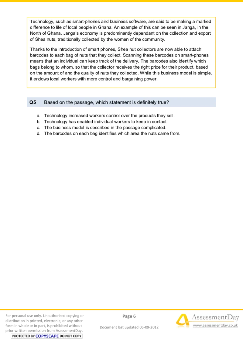 VerbalComprehensionTest2-Questions_2025春招题库汇总_十大行测题库_2023年十大热门题库更新中_05、TalentQ汇总_TalentQ笔试题库中文_TalentQ（图文版-参考）_2选看通用测试题，适用于TalentQ（N多题）