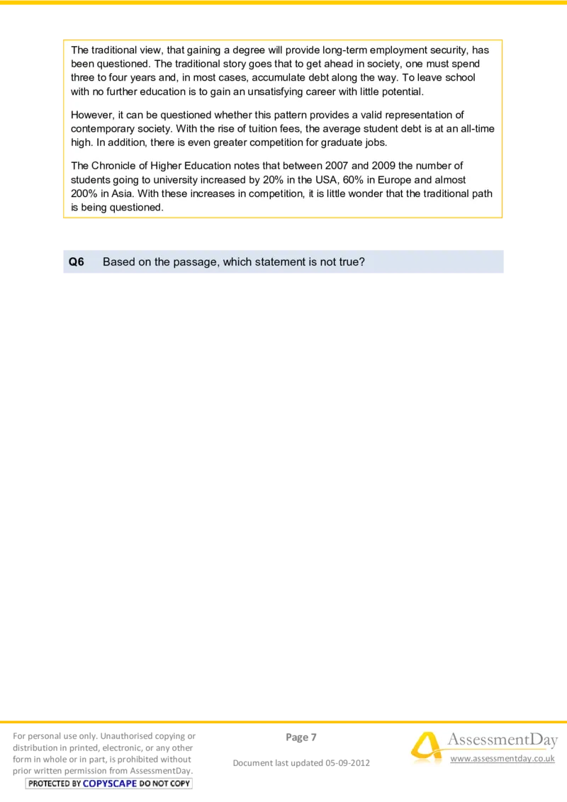VerbalComprehensionTest2-Questions_2025春招题库汇总_十大行测题库_2023年十大热门题库更新中_05、TalentQ汇总_TalentQ笔试题库中文_TalentQ（图文版-参考）_2选看通用测试题，适用于TalentQ（N多题）