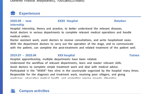 懂职帝英文简历模板推荐03-医护_2025春招题库汇总_快消题库-2_2023快消合集(17家持续更新中）_全球500强快消公司_简历_懂职帝英文简历