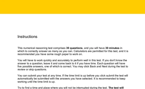 NumericalReasoningTest5-Questions_2025春招题库汇总_十大行测题库_2023年十大热门题库更新中_05、TalentQ汇总_TalentQ笔试题库中文_TalentQ（图文版-参考）_2选看通用测试题，适用于TalentQ（N多题）