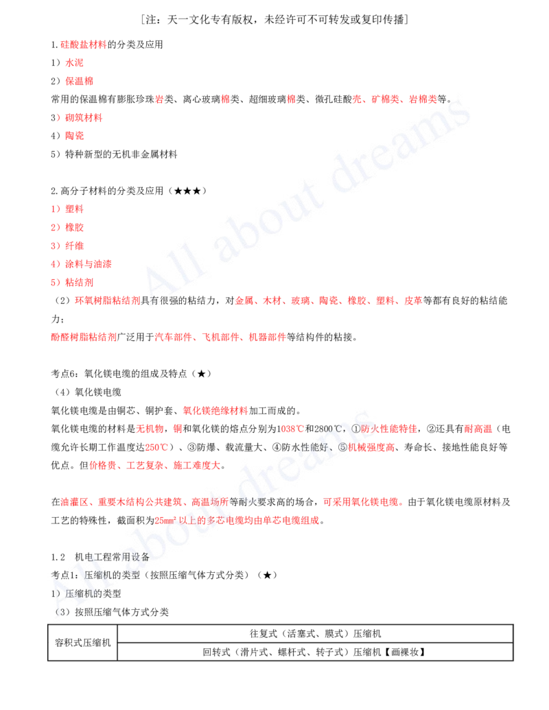 2025-01-第1章-1.1-机电工程常用材料-1.2-机电工程常用设备_2026年一级建造师_2026年一建机电_2025年一建机电SVIP_04-冲刺串讲✿考点强化✿小灶集训_讲义
