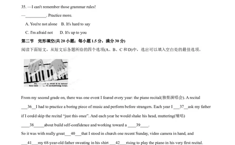 2014年高考英语试卷（福建）（空白卷）_英语历年高考真题_新&middot;Word版2008-2025&middot;高考英语真题_英语（按年份分类）2008-2025_2014&middot;高考英语真题