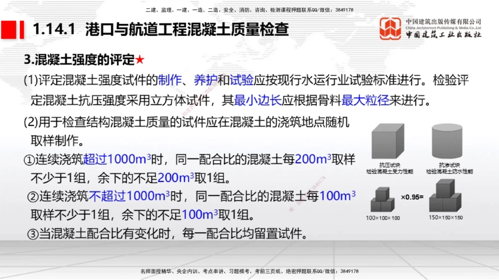 10节1.13港口与航道工程施工放样（2）-1.14港口与航道工程混凝土的质量检查和试验检测（01.15）_2026年一级建造师_2026年一建港航_2026年一建港航SVIP_02-基础精讲✿高端面授✿深度强化