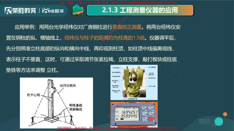 2.1工程测量技术（PPT版）_2026年一级建造师_2026年一建机电_2025年一建机电SVIP_02-基础精讲✿高端面授✿深度强化_12-机电《教材精讲班》王峰RS推荐_讲义