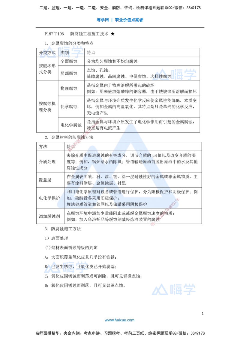 17.2025杨海军-考前拔分速成-（16）防腐蚀工程施工技术_2026年一级建造师_2026年一建机电_2025年一建机电SVIP_04-冲刺串讲✿考点强化✿小灶集训_33-机电《考前拔分速成》杨海军HX