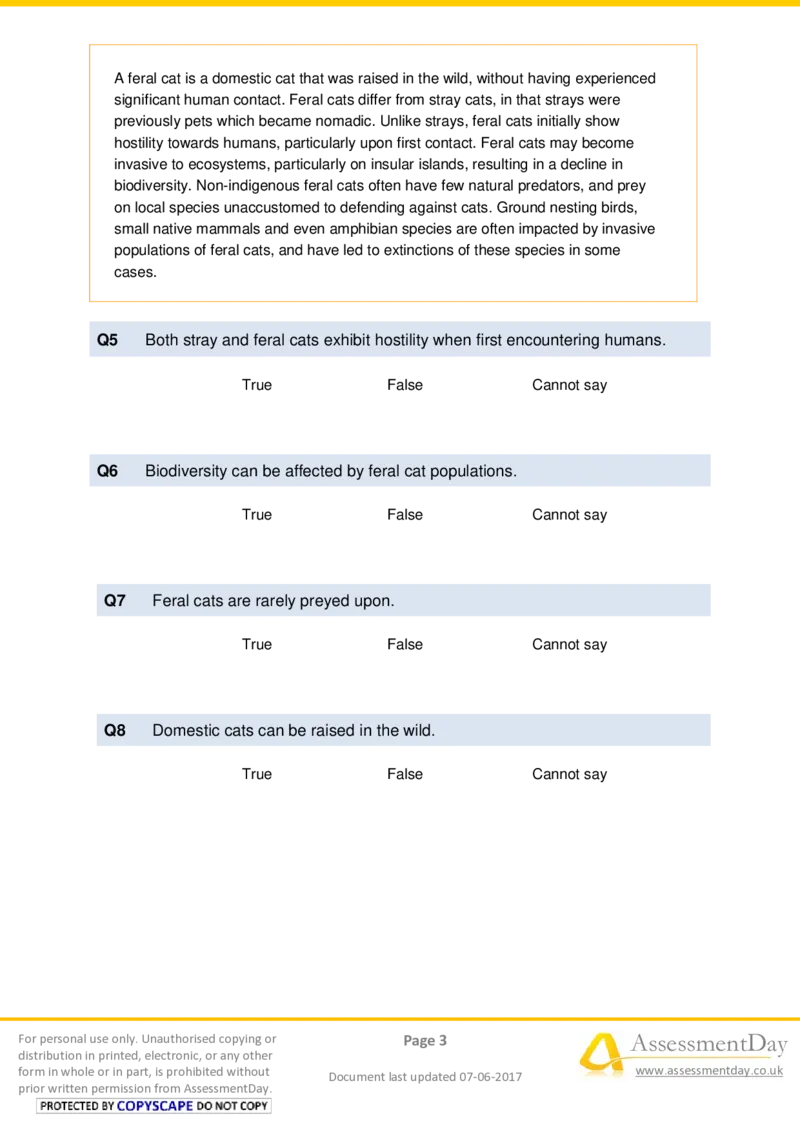 VerbalReasoningTest1-Questions_2025春招题库汇总_十大行测题库_2023年十大热门题库更新中_05、TalentQ汇总_TalentQ测试题（适合大多数外资银行以及其他企业）_VerbalReasoning