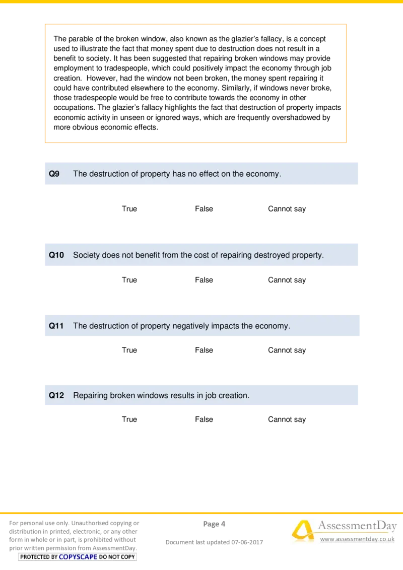 VerbalReasoningTest1-Questions_2025春招题库汇总_十大行测题库_2023年十大热门题库更新中_05、TalentQ汇总_TalentQ测试题（适合大多数外资银行以及其他企业）_VerbalReasoning