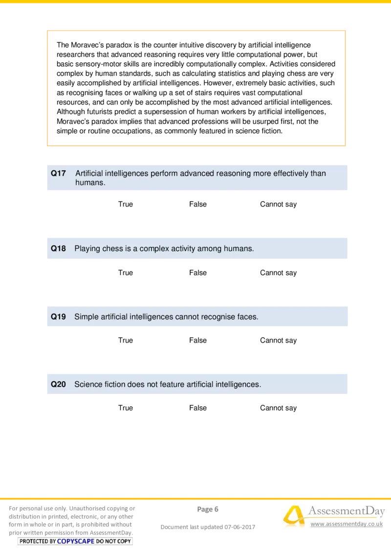 VerbalReasoningTest1-Questions_2025春招题库汇总_十大行测题库_2023年十大热门题库更新中_05、TalentQ汇总_TalentQ测试题（适合大多数外资银行以及其他企业）_VerbalReasoning