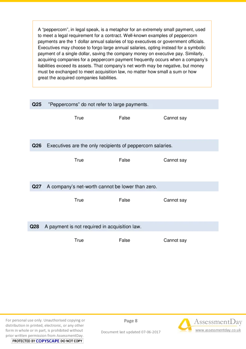 VerbalReasoningTest1-Questions_2025春招题库汇总_十大行测题库_2023年十大热门题库更新中_05、TalentQ汇总_TalentQ测试题（适合大多数外资银行以及其他企业）_VerbalReasoning