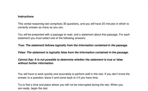 VerbalReasoningTest1-Questions_2025春招题库汇总_十大行测题库_2023年十大热门题库更新中_05、TalentQ汇总_TalentQ测试题（适合大多数外资银行以及其他企业）_VerbalReasoning