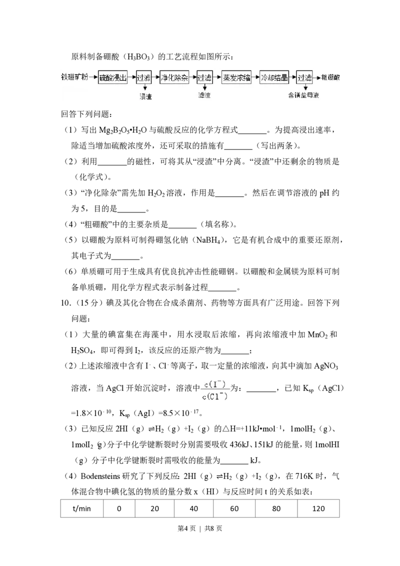 2015年高考化学试卷（新课标Ⅰ）（空白卷）_历年高考真题合集_化学历年高考真题_新&middot;PDF版2008-2025&middot;高考化学真题_化学（按省份分类）2008-2025_2008-2025&middot;（河北）化学高考真题