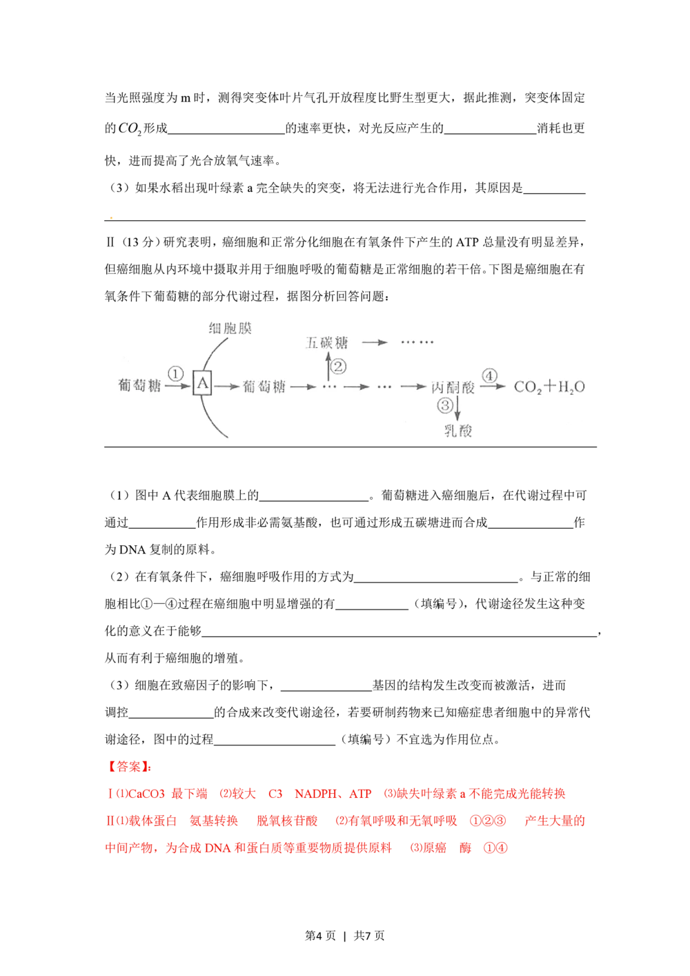 2012年高考生物试卷（四川）（解析卷）_生物历年高考真题_新&middot;PDF版2008-2025&middot;高考生物真题_生物（按省份分类）2008-2025_2008-2024&middot;（四川）生物高考真题