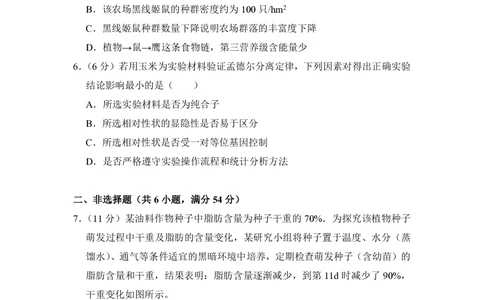 2013年高考生物试卷（新课标Ⅰ）（空白卷）_生物历年高考真题_新&middot;PDF版2008-2025&middot;高考生物真题_生物（按省份分类）2008-2025_2008-2025&middot;（山西）生物高考真题