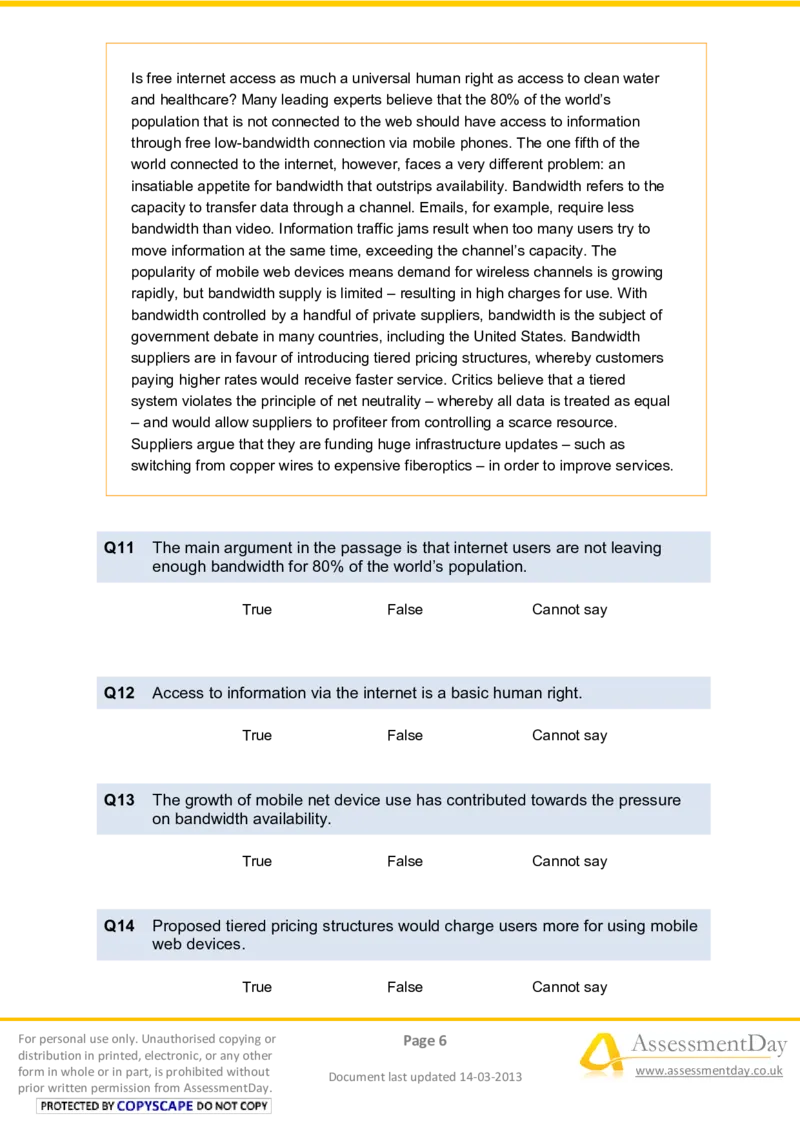 VerbalReasoningTest10-Questions_2025春招题库汇总_八大题库-1_04八大汇总_信永中和_专业题综合知识-参考_英文题_VerbalReasoningTests