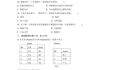 电信笔试真题之技术类--2010年深圳电信招聘数据库系统工程师笔试试题_2025春招题库汇总_国企-运营商题库_电信笔试资料_最新_笔试_重中之重2010-2022历年电信笔试真题
