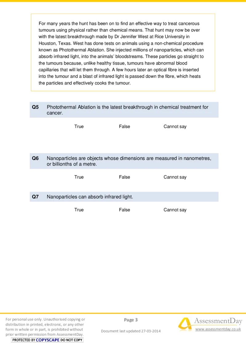 VerbalReasoningTest3-Questions_2025春招题库汇总_十大行测题库_2023年十大热门题库更新中_05、TalentQ汇总_TalentQ测试题（适合大多数外资银行以及其他企业）_VerbalReasoning