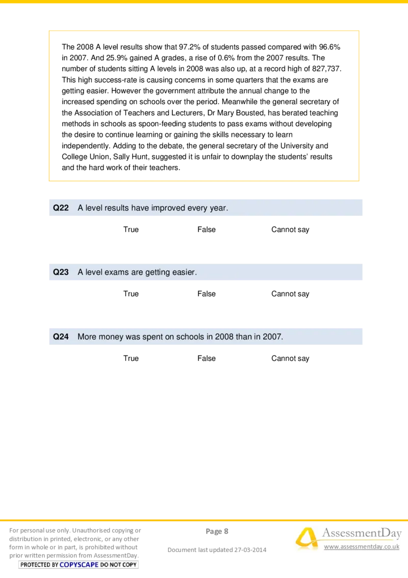 VerbalReasoningTest3-Questions_2025春招题库汇总_十大行测题库_2023年十大热门题库更新中_05、TalentQ汇总_TalentQ测试题（适合大多数外资银行以及其他企业）_VerbalReasoning