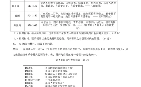 2015年高考历史试卷（安徽）（空白卷）_历史历年高考真题_新&middot;Word版2008-2025&middot;高考历史真题_历史（按年份分类）2008-2025_2015&middot;历史高考真题