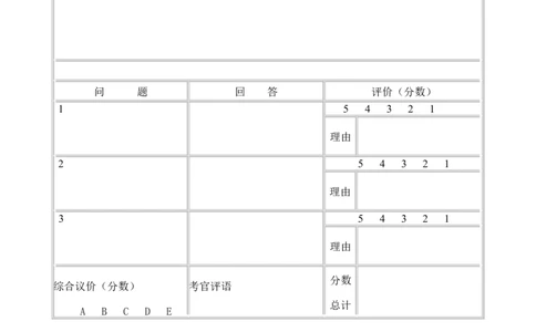 面试表_2025春招题库汇总_银行题库-1_银行全套上岸资料_500套面试话术_07面试常用表格