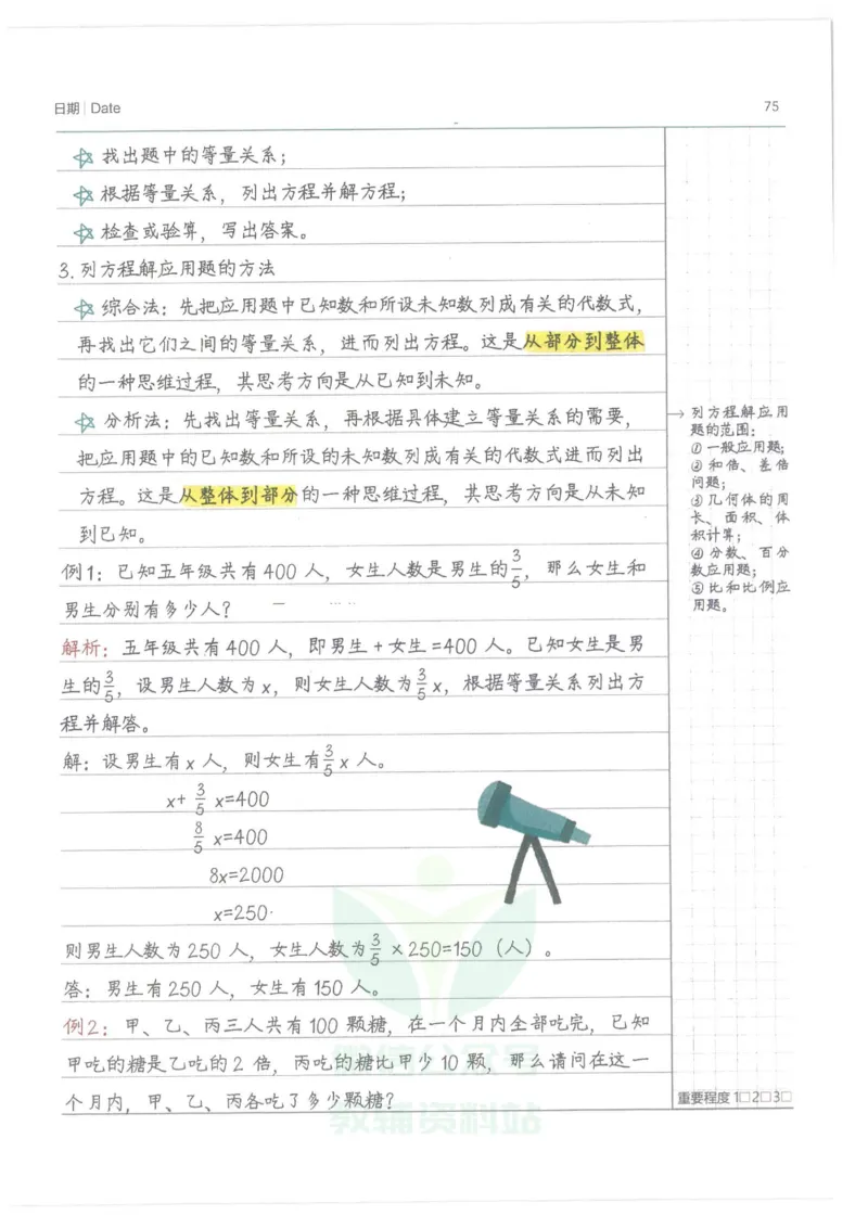 小学学霸笔记-数学_小学初中学霸笔记类资料汇总6.33GB_小学语数英学霸笔记268.56MB