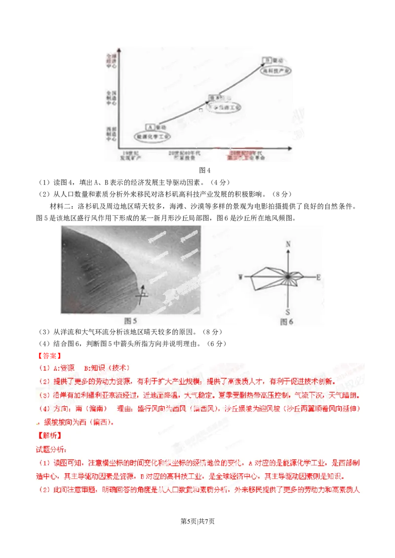 2014年高考地理试卷（重庆）（解析卷）_地理历年高考真题_新&middot;Word版2008-2025&middot;高考地理真题_地理（按试卷类型分类）2008-2025_自主命题卷&middot;地理（2008-2025）