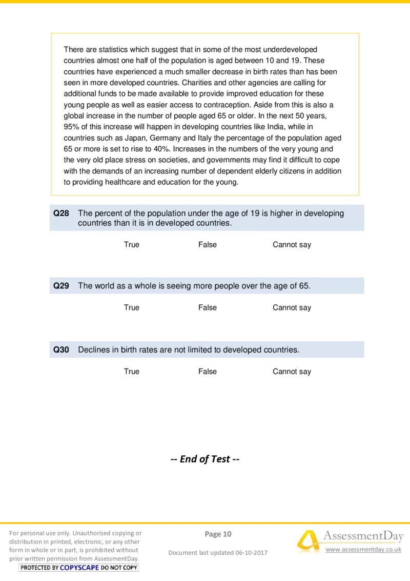 VerbalReasoningTest2-Questions_2025春招题库汇总_十大行测题库_2023年十大热门题库更新中_05、TalentQ汇总_TalentQ测试题（适合大多数外资银行以及其他企业）_VerbalReasoning