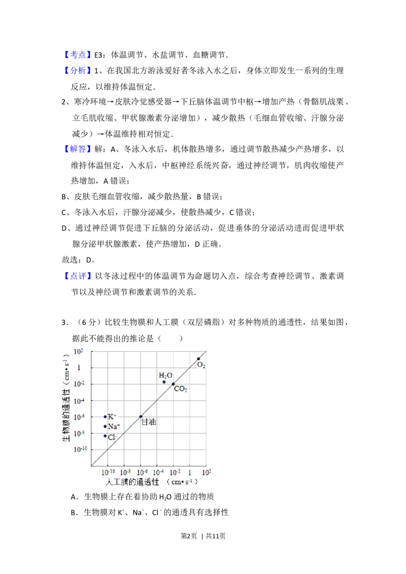 2014年高考生物试卷（北京）（解析卷）_生物历年高考真题_新&middot;Word版2008-2025&middot;高考生物真题_生物（按年份分类）2008-2025_2014&middot;高考生物真题