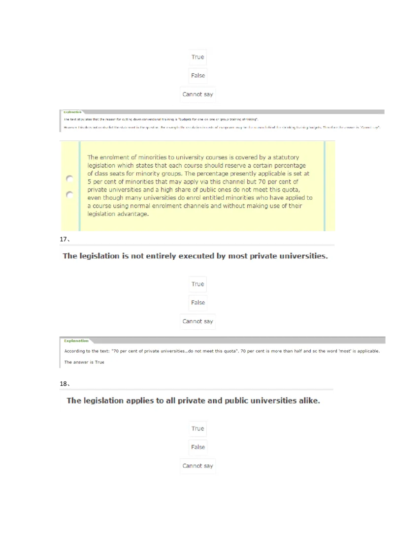 VerbalReasoning2完成_2025春招题库汇总_快消题库-2_2023快消合集(17家持续更新中）_2023金佰利最新题库（TalentQ）_TalentQ笔试题库_VerbalTorF