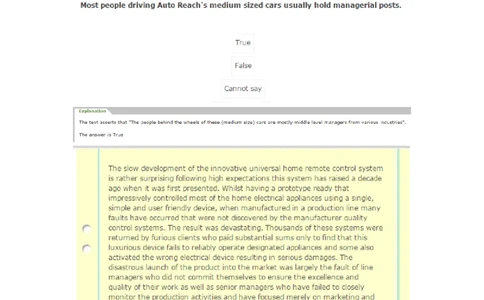 VerbalReasoning2完成_2025春招题库汇总_快消题库-2_2023快消合集(17家持续更新中）_2023金佰利最新题库（TalentQ）_TalentQ笔试题库_VerbalTorF