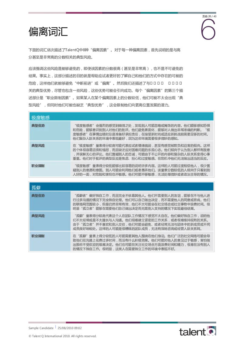 Sample-Candidate-Dimensions-Full-Report-telentQ完整报告_2025春招题库汇总_十大行测题库_2023年十大热门题库更新中_05、TalentQ汇总_TalentQ笔试题库中文_TalentQ（图文版-参考）