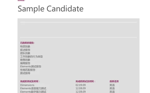 Sample-Candidate-Dimensions-Full-Report-telentQ完整报告_2025春招题库汇总_十大行测题库_2023年十大热门题库更新中_05、TalentQ汇总_TalentQ笔试题库中文_TalentQ（图文版-参考）