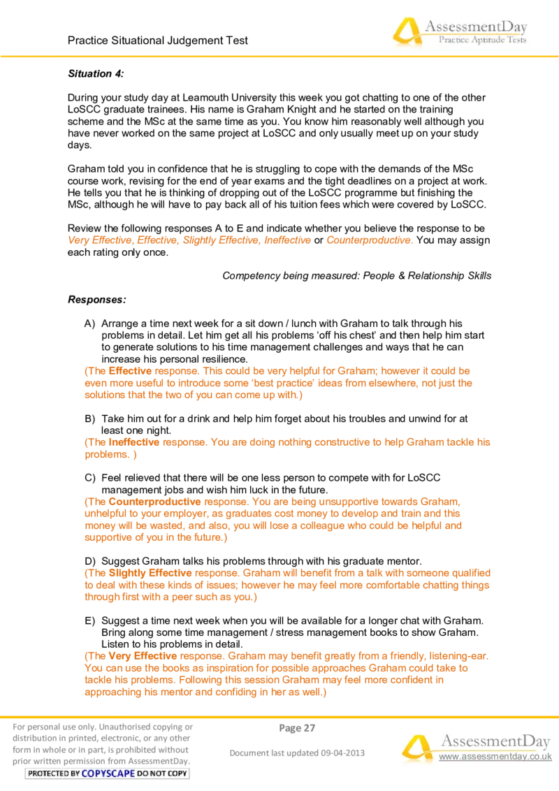 SJT2-Answers_2025春招题库汇总_十大行测题库_2023年十大热门题库更新中_05、TalentQ汇总_TalentQ测试题（适合大多数外资银行以及其他企业）_1必看SituationalJudgementTest（SJT）（约60道）