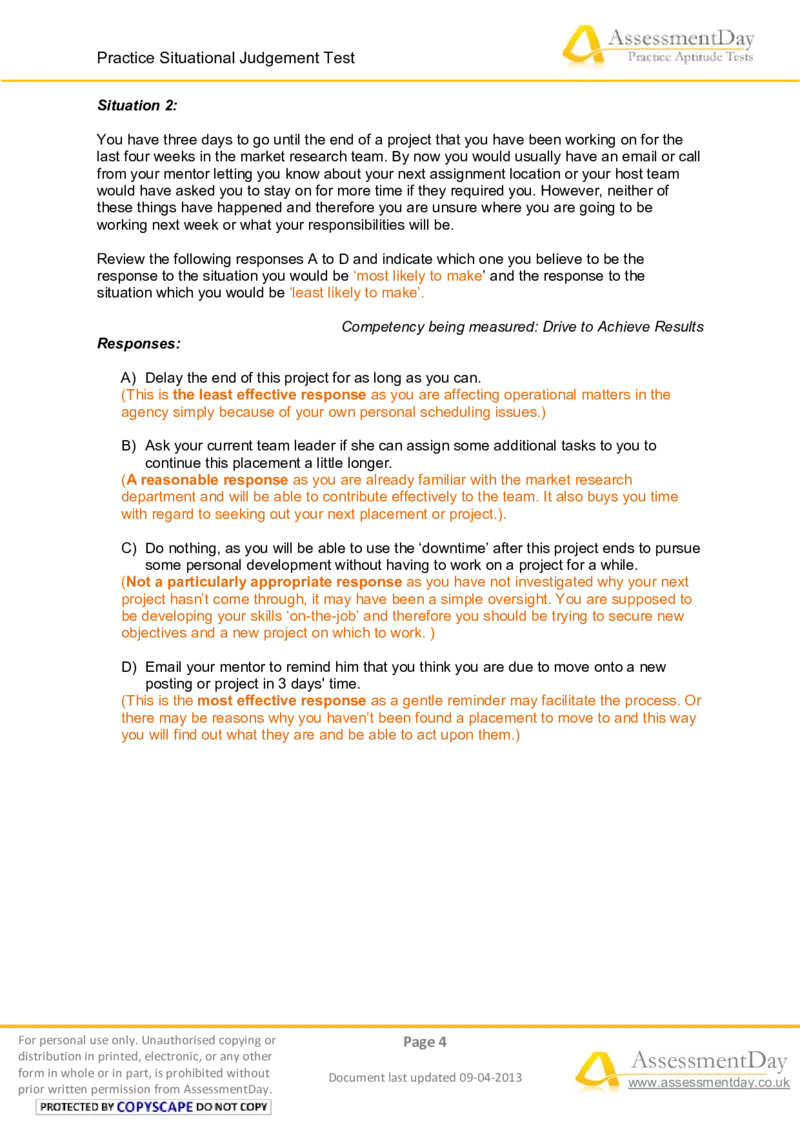 SJT2-Answers_2025春招题库汇总_十大行测题库_2023年十大热门题库更新中_05、TalentQ汇总_TalentQ测试题（适合大多数外资银行以及其他企业）_1必看SituationalJudgementTest（SJT）（约60道）