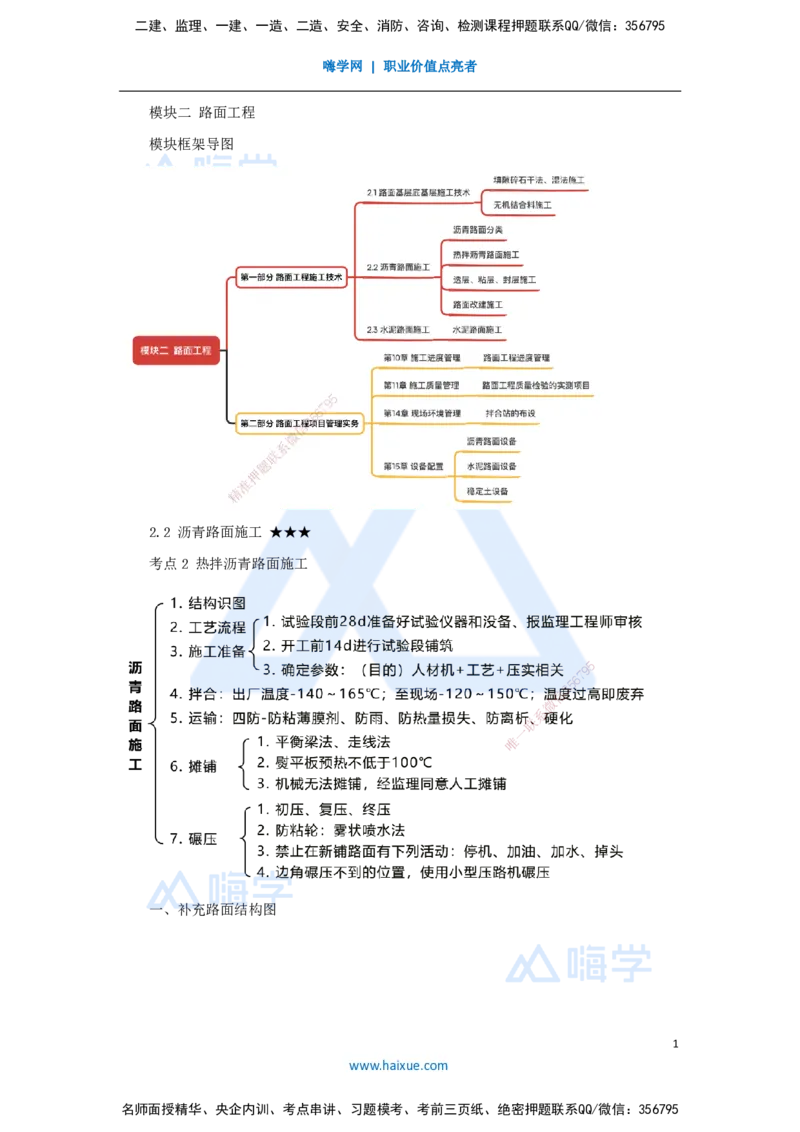 11.2025黄铃-考前拔分速成-（10）模块二路面工程4_2026年一级建造师_2026年一建公路_2025年一建公路SVIP_04-冲刺串讲✿考点强化✿小灶集训_23-公路《考前拔分速成》黄铃HX_讲义